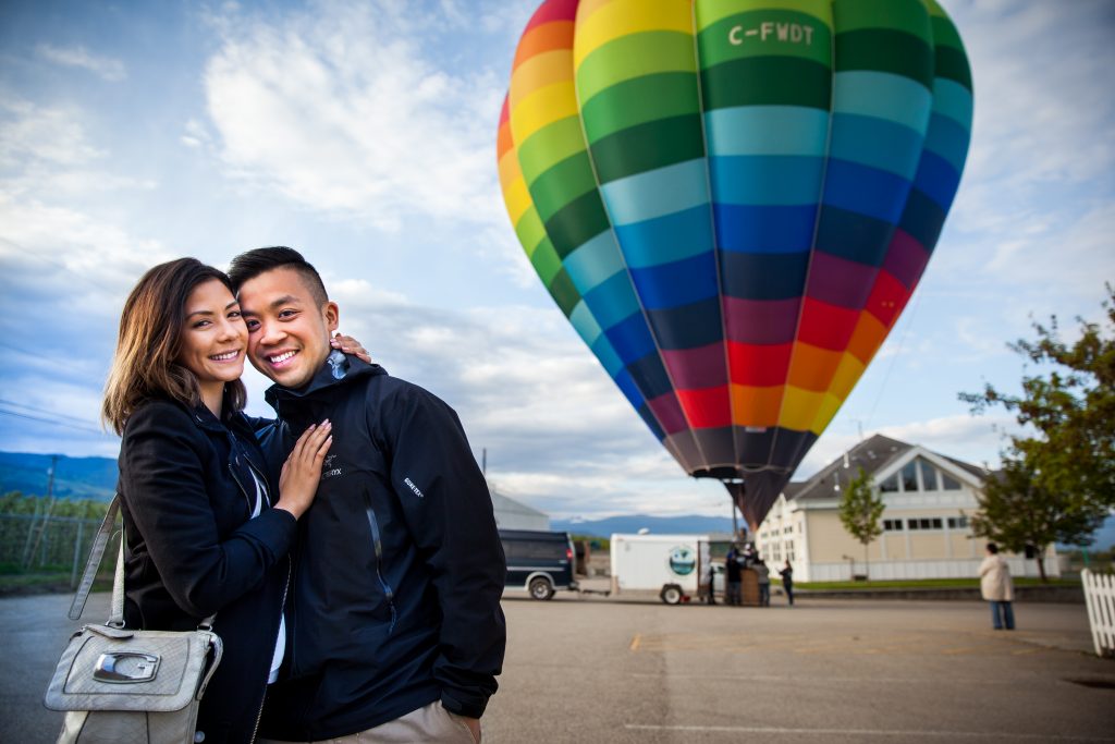 Hot Air Balloon Proposal Engagement Photography