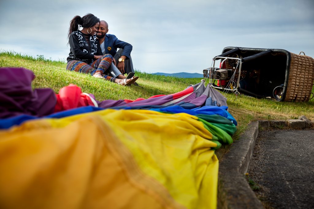 Hot Air Balloon Proposal Engagement Photography