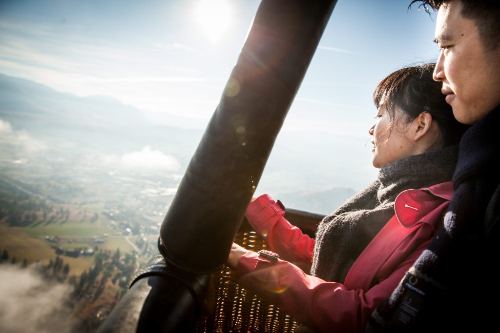 Hot Air Balloon Proposal Engagement Photography