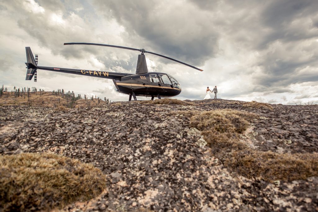 Helicopter Wedding Photography